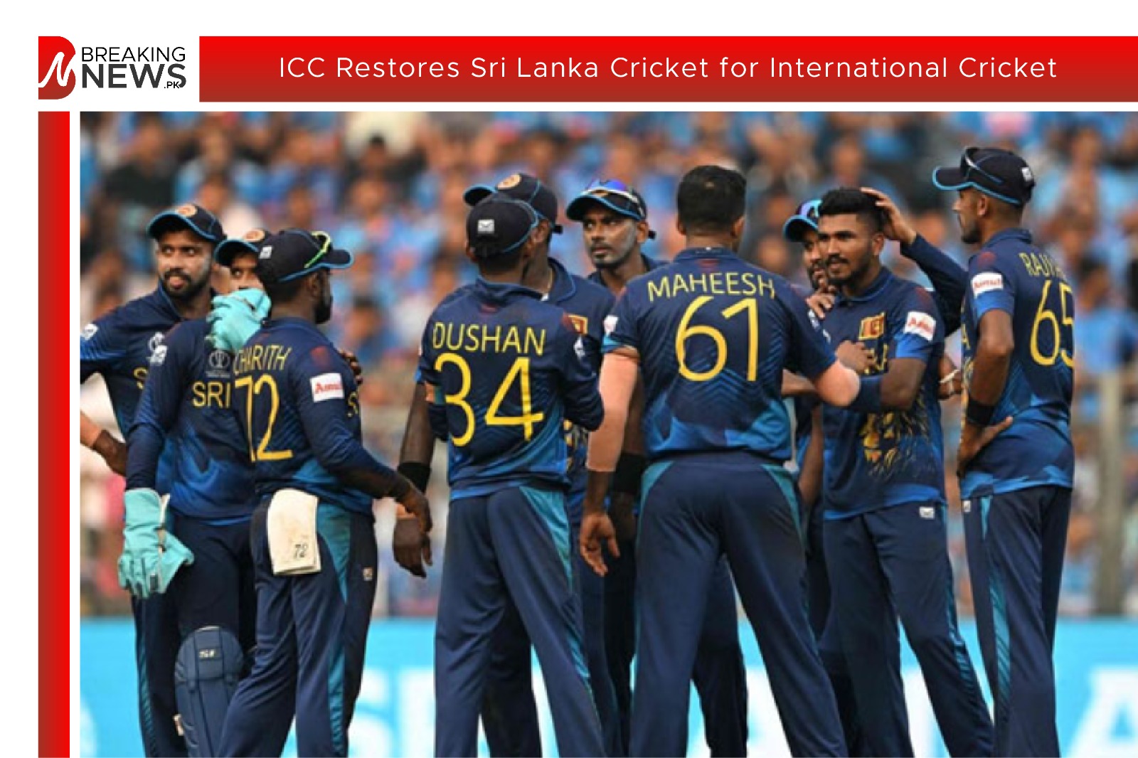 ICC Restores Sri Lanka Cricket for International Cricket